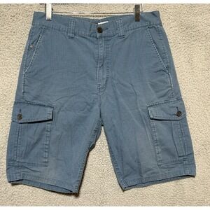 LRG Mens Cargo Shorts 32x10 Ripstop Skater Grunge Utility Outdoor Hiking Blue